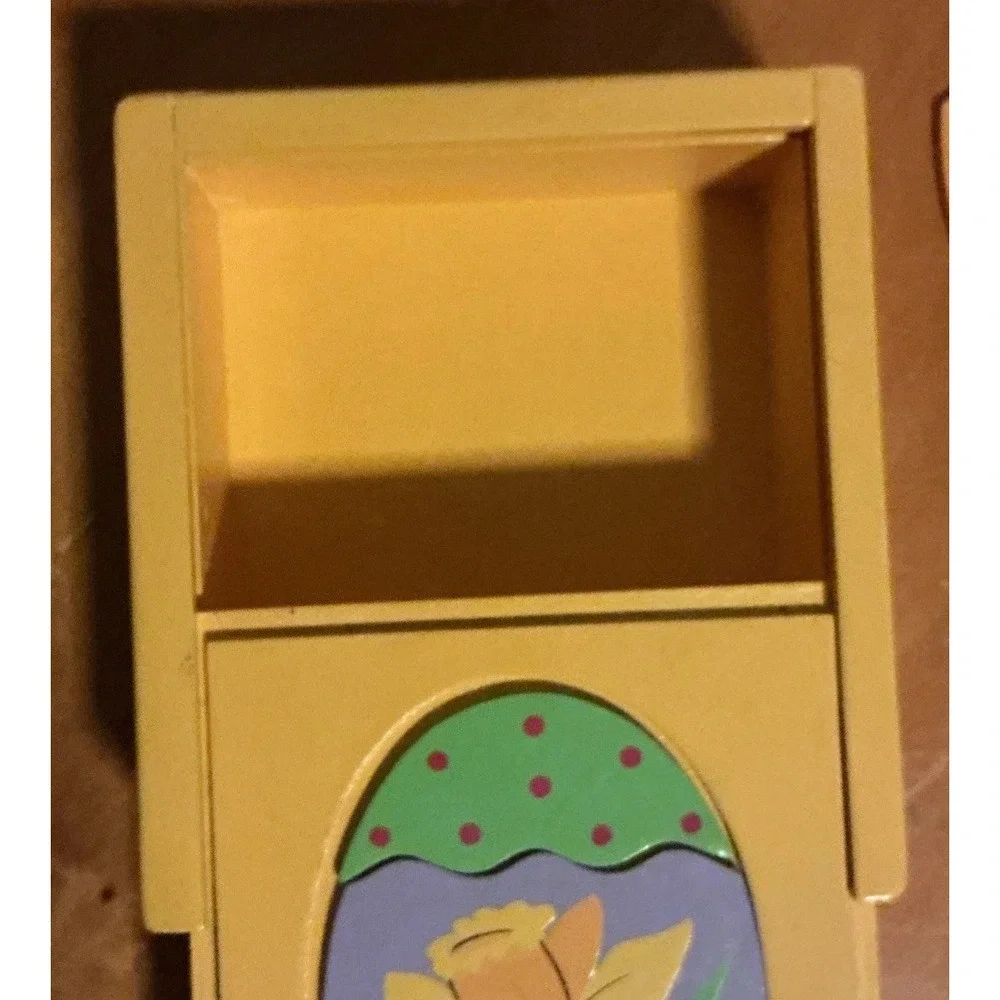 Pier 1 Old Fashioned Wooden Egg Puzzle In A Wooden‎ Box